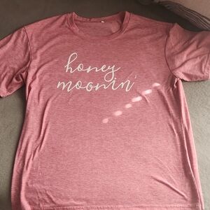 Casual Pink Graphic Honeymoon Tee